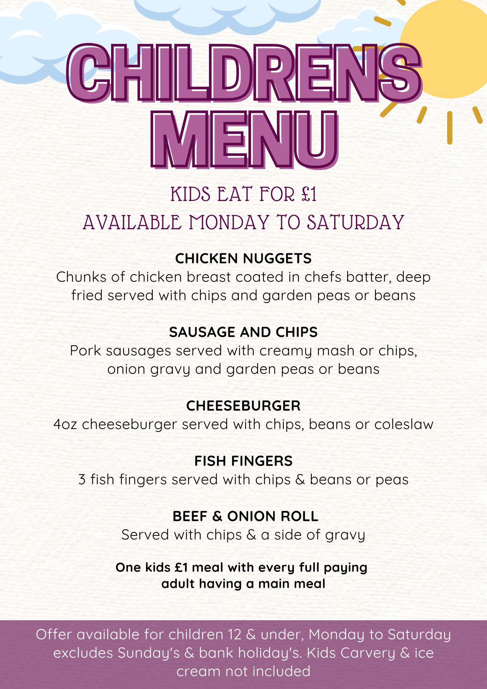 Kids Menu | jollymenus